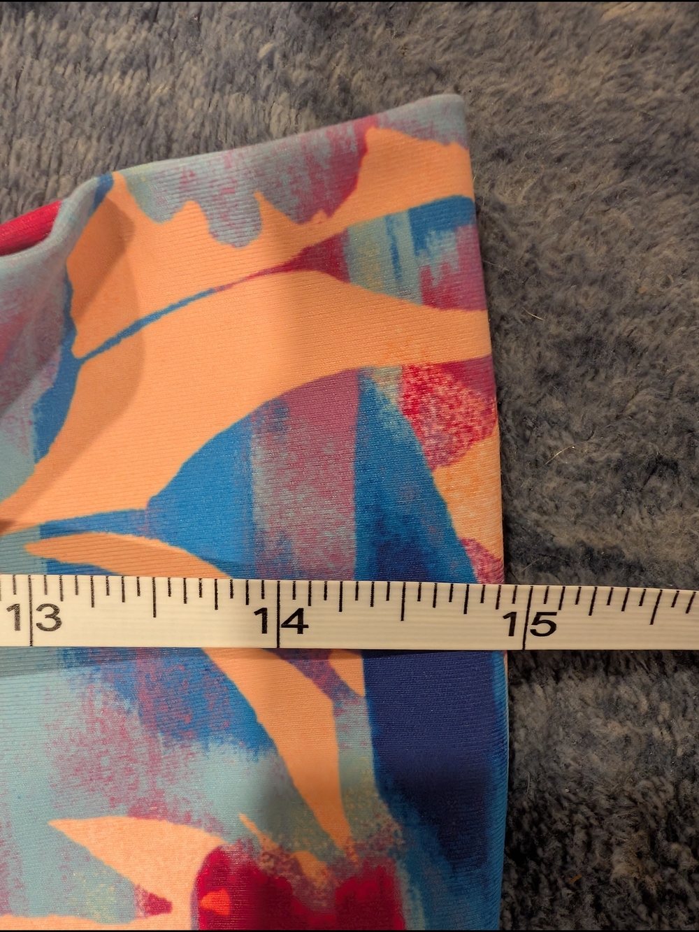 Old Navy Blue and Coral Floral Leggings - Picture 6 of 7